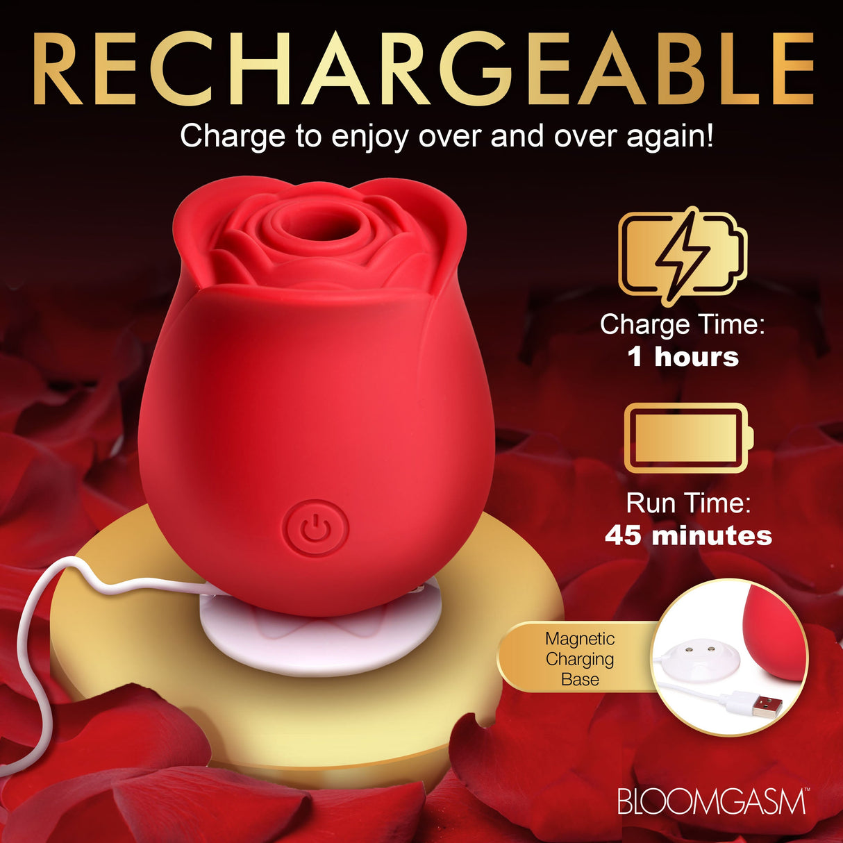 The Perfect Rose Clitoral Stimulator - Red