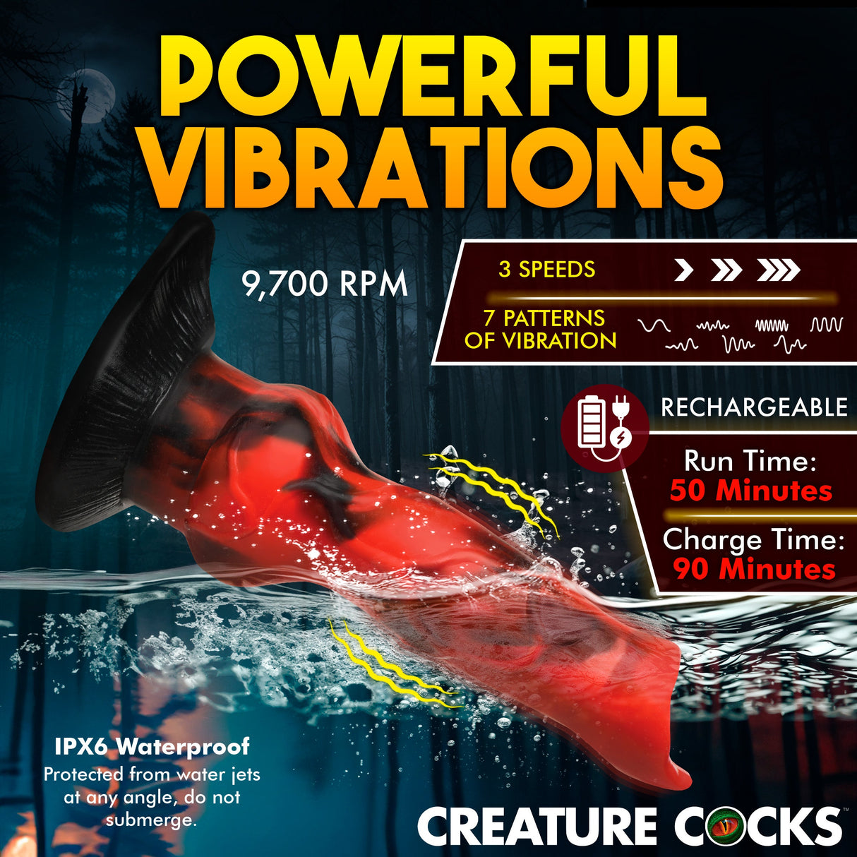 Consolador vibrador de silicona Vibra Beast 