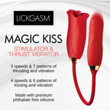 Magic Kiss Kissing Clitoral Stimulator with Thrusting Vibrator