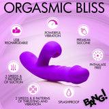 Thrusting & Sucking Rabbit Vibrator - Purple