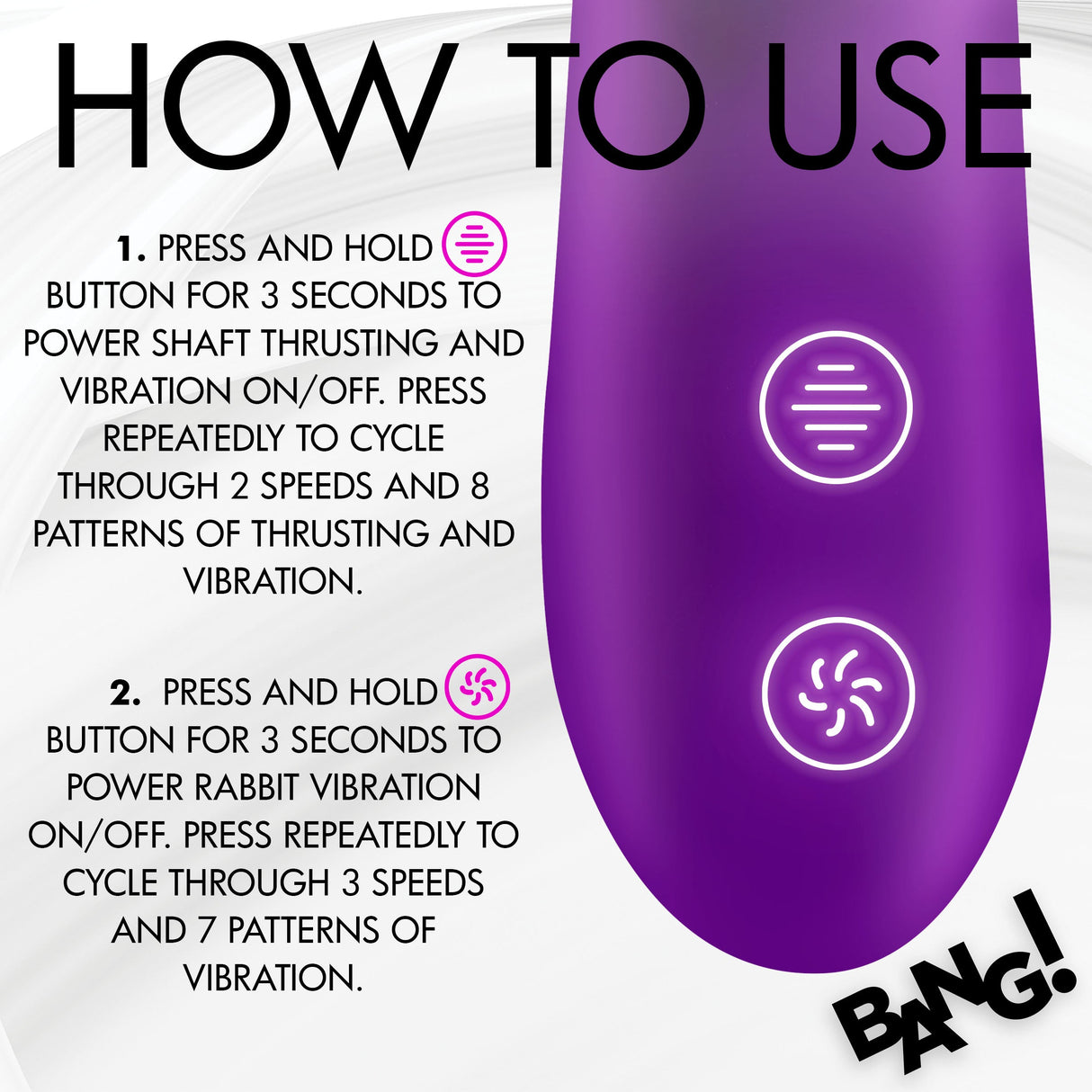 Thrusting & Sucking Rabbit Vibrator - Purple