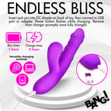 Thrusting & Sucking Rabbit Vibrator - Purple