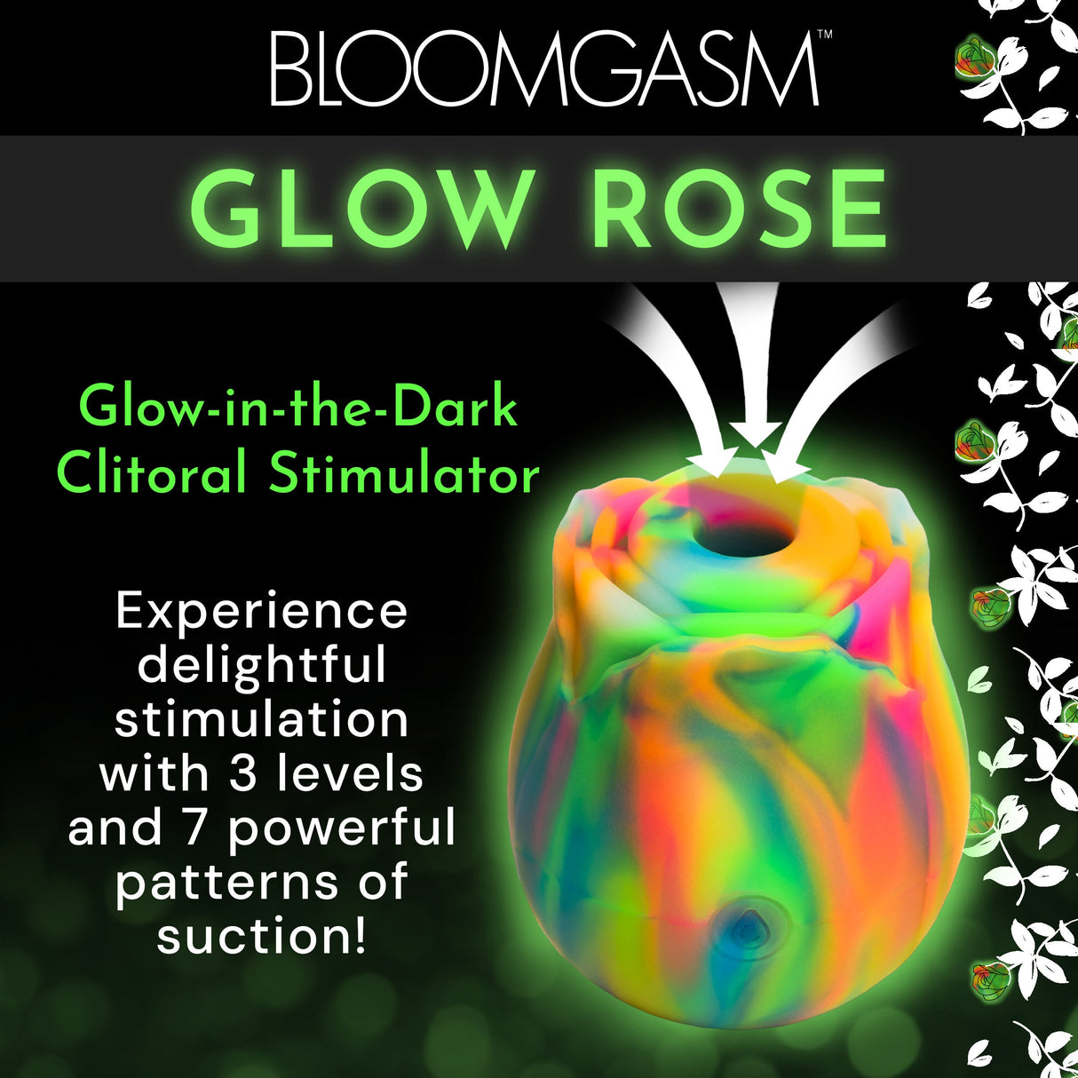 Glow Rose Glow-in-the-Dark Rose Clit Stimulator