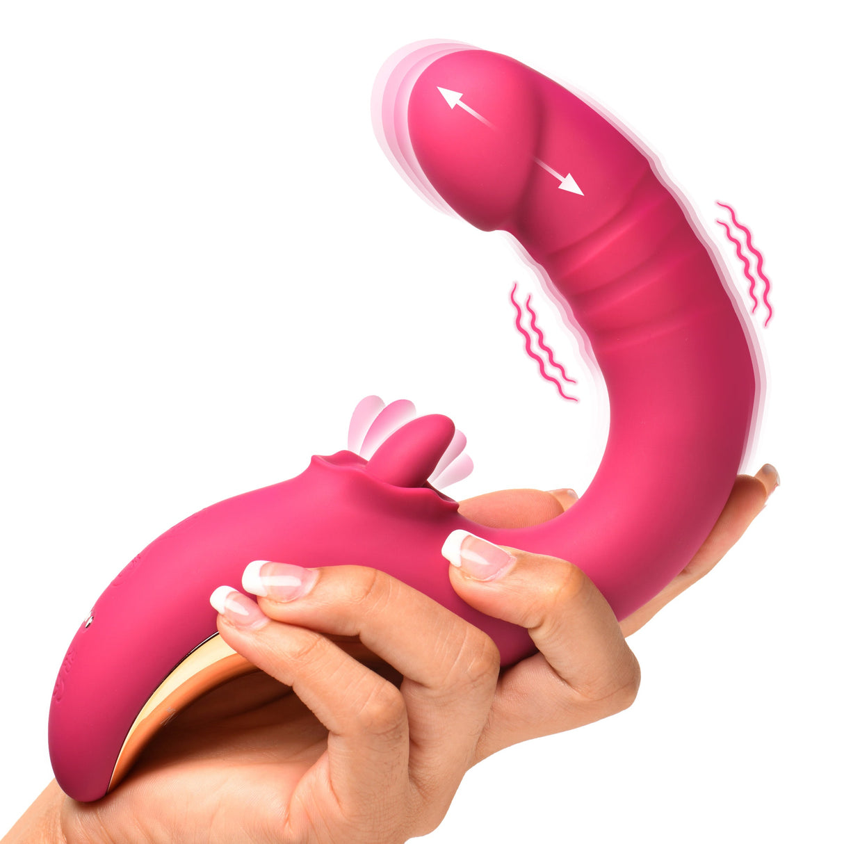 Tease & Please Thrusting & Licking Vibrator