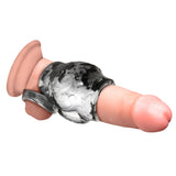 Funda de silicona para pene Night Prowler + extensor de testículos - Mediana 
