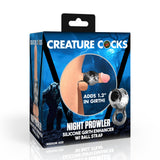 Funda de silicona para pene Night Prowler + extensor de testículos - Mediana 