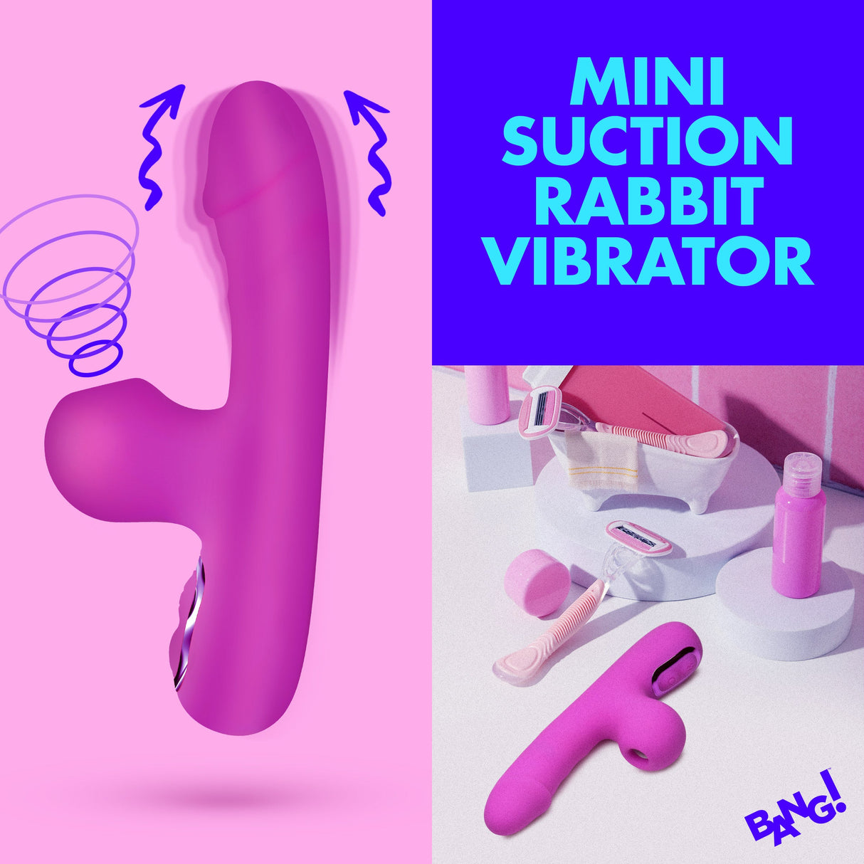 Mini Suction Rabbit Vibrator - Purple