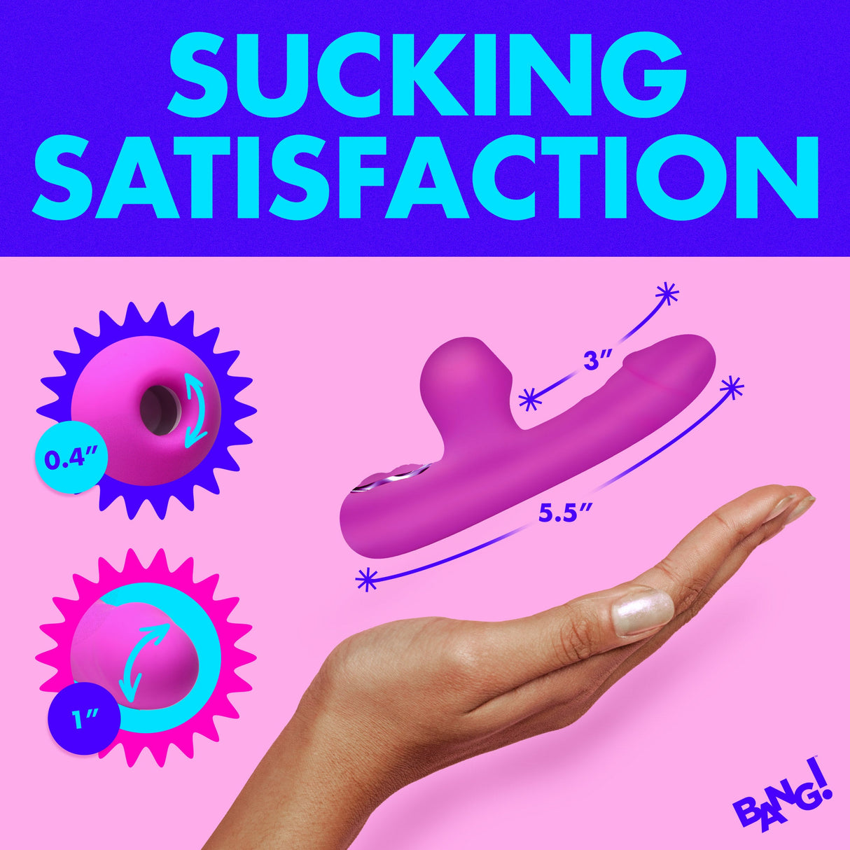 Mini Suction Rabbit Vibrator - Purple