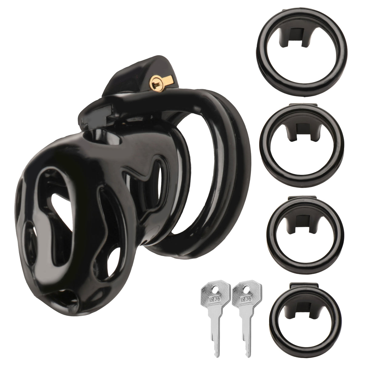 Hard Stop Double Ring Chastity Cage