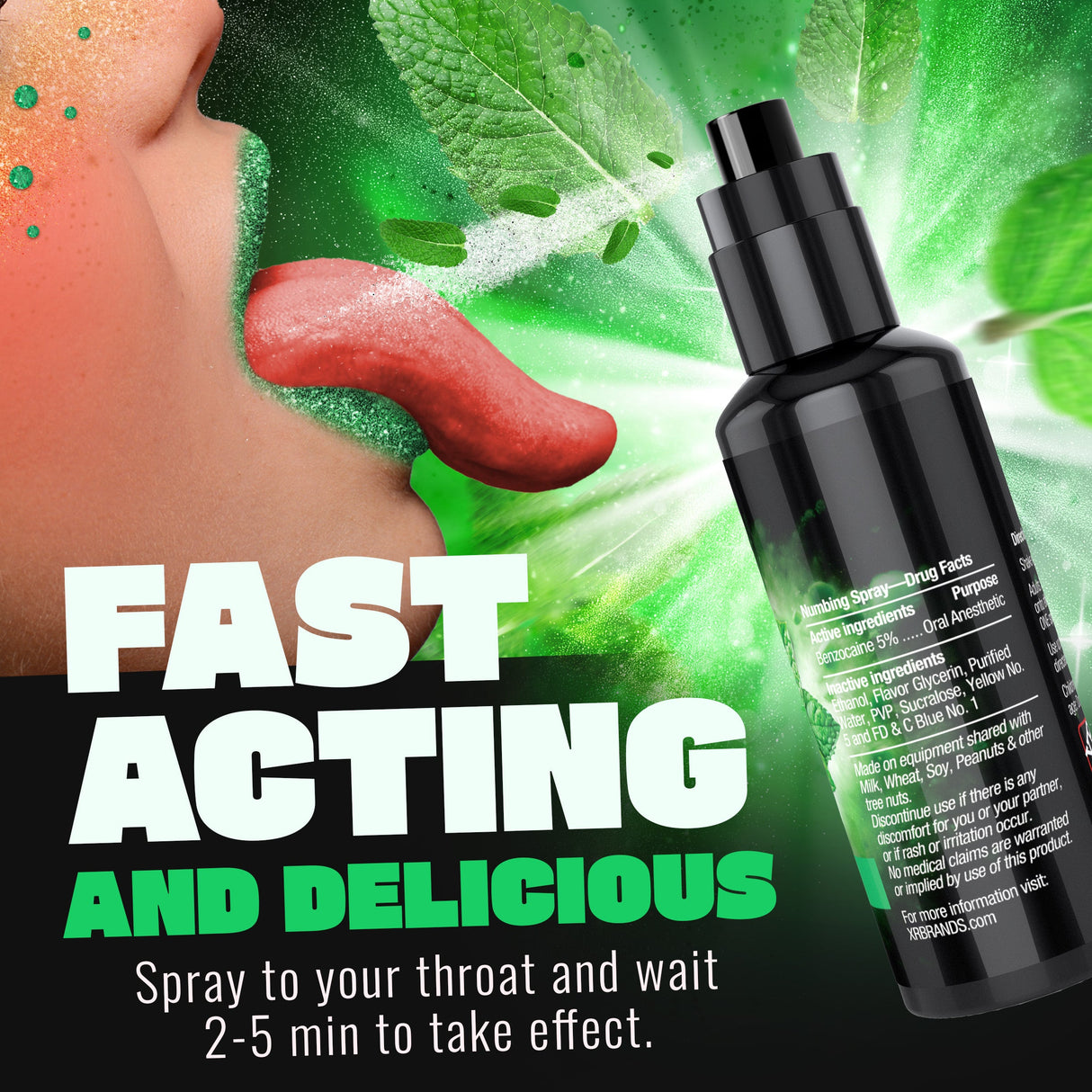 Deep Throat Mint Numbing Spray 2oz