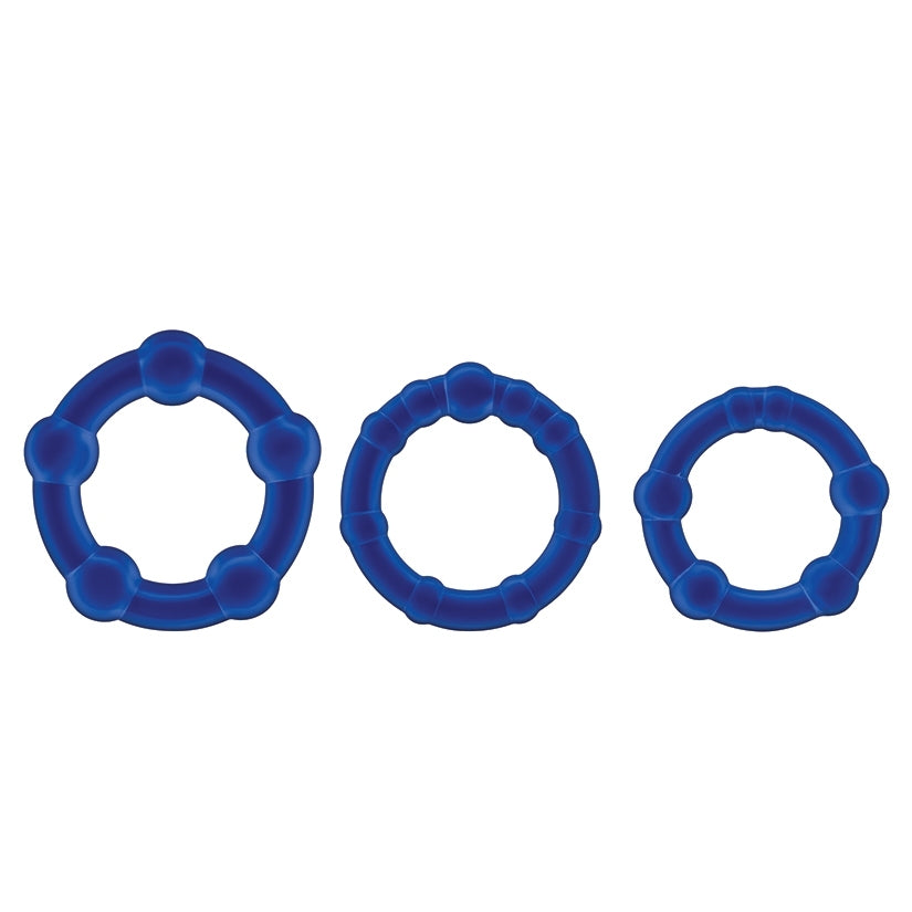 Stay Hard Beaded Cockrings 3Pk