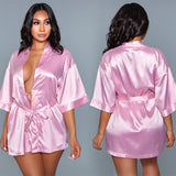 Satin Robe-Pink