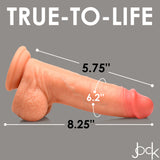 JOCK Real Skin 8" Silicone Dildo w/ Balls