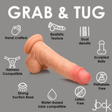 JOCK Real Skin 8" Silicone Dildo w/ Balls