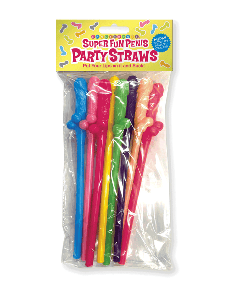 Super Fun Penis Multicolor Straws – 8 pack
