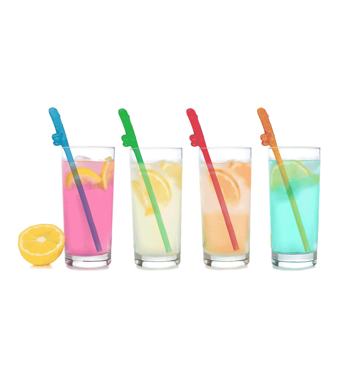 Super Fun Penis Multicolor Straws – 8 pack