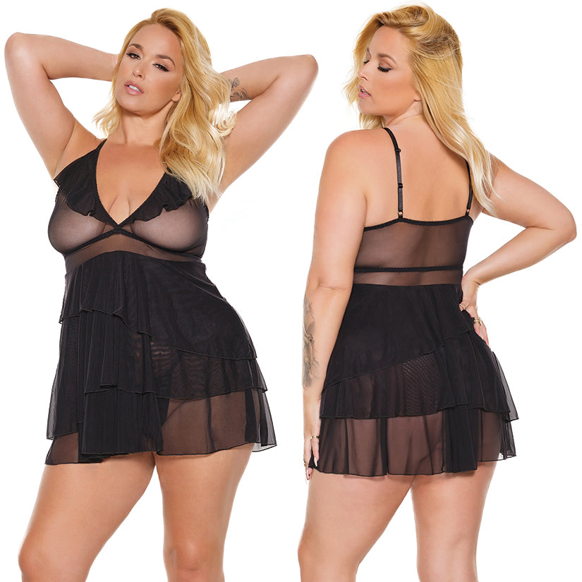 Coquette Babydoll & G-String-Black