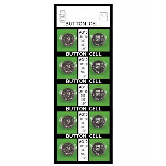 Batteries AG10 - Card of 10