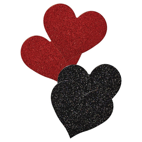 Nipplicious Heart Shape Pasties-Glitter 2pk
