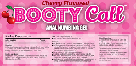 Booty Call Anal Numbing Gel – Cherry Flavored 10 ml