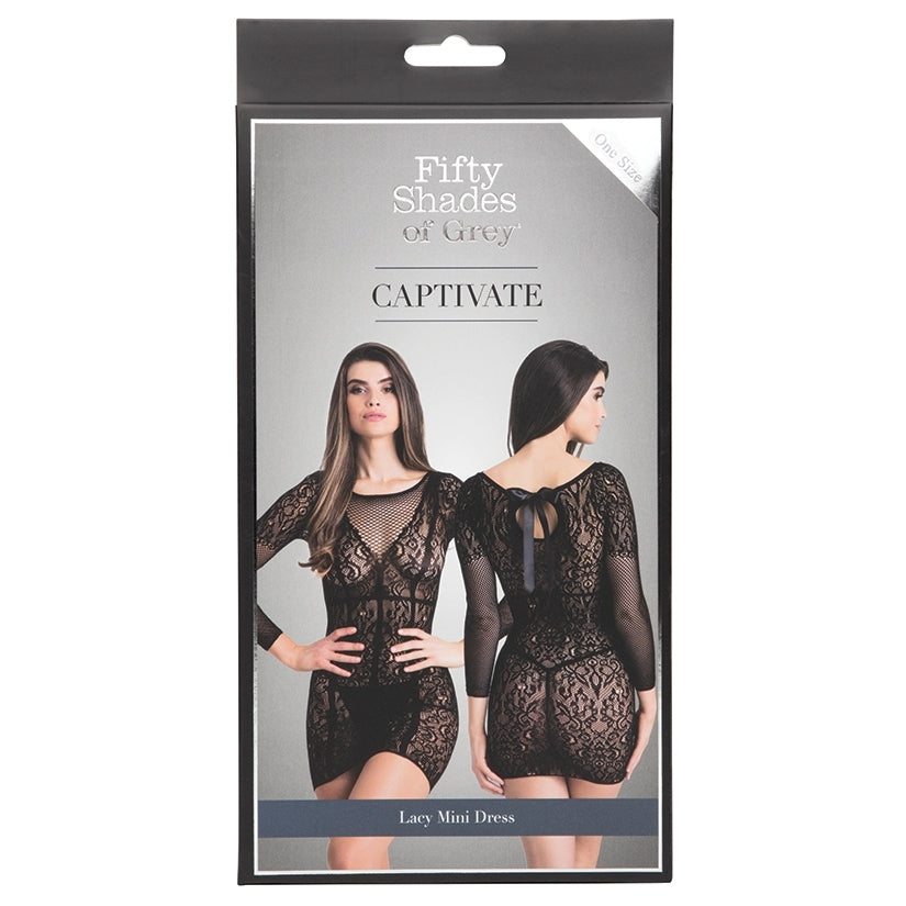 Fifty Shades Of Grey Captivate Lacy Mini Dress One Size