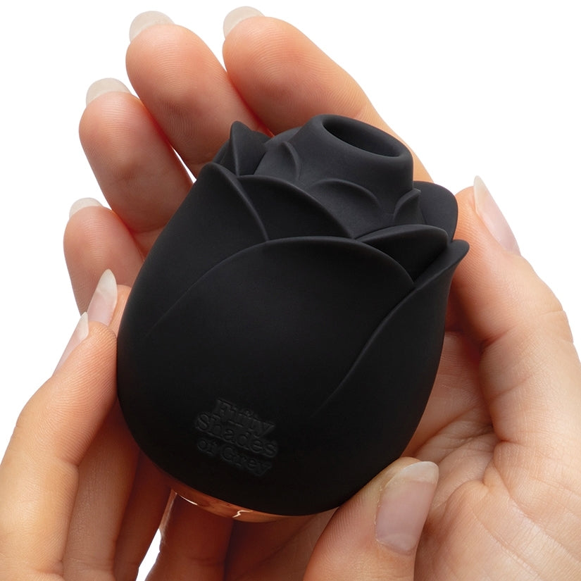 Fifty Shades Of Grey Hearts & Flowers Black Rose Suction Vibe