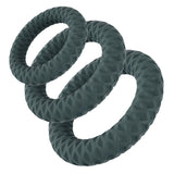 Maia Onyx Silicone Ring Set of 3