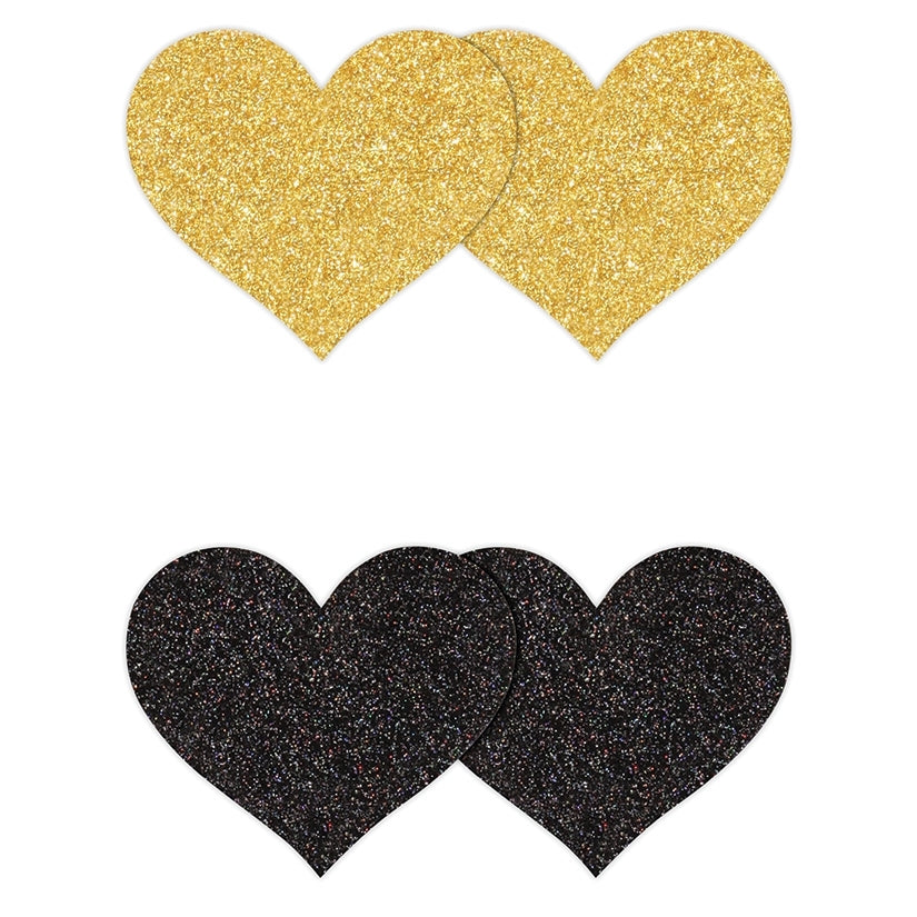 Pretty Pasties Glitter Hearts 2pk