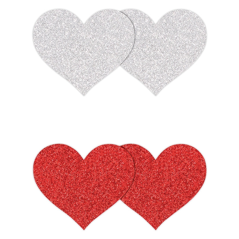 Pretty Pasties Glitter Hearts 2pk