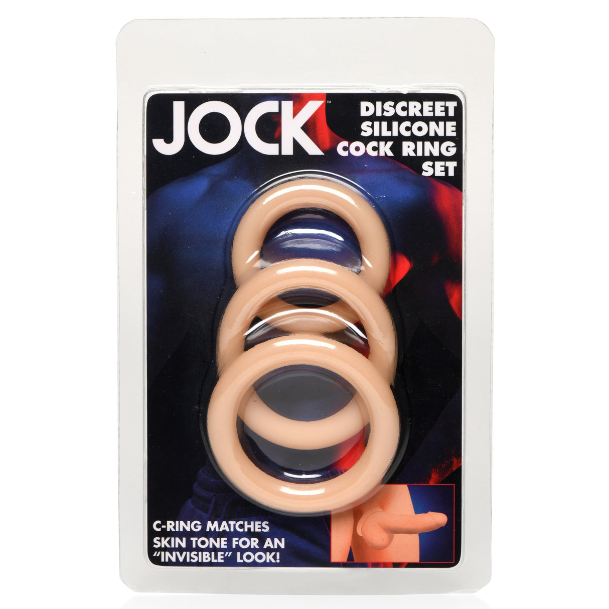 JOCK Discrete Silicone Cock Ring Set - Light