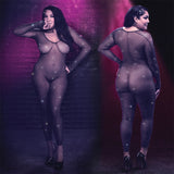 Radiance Crotchless Full Body Suit Plus Size