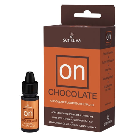 Sensuva ON Chocolate Arousal Oil 5ml Bottle Medium Box