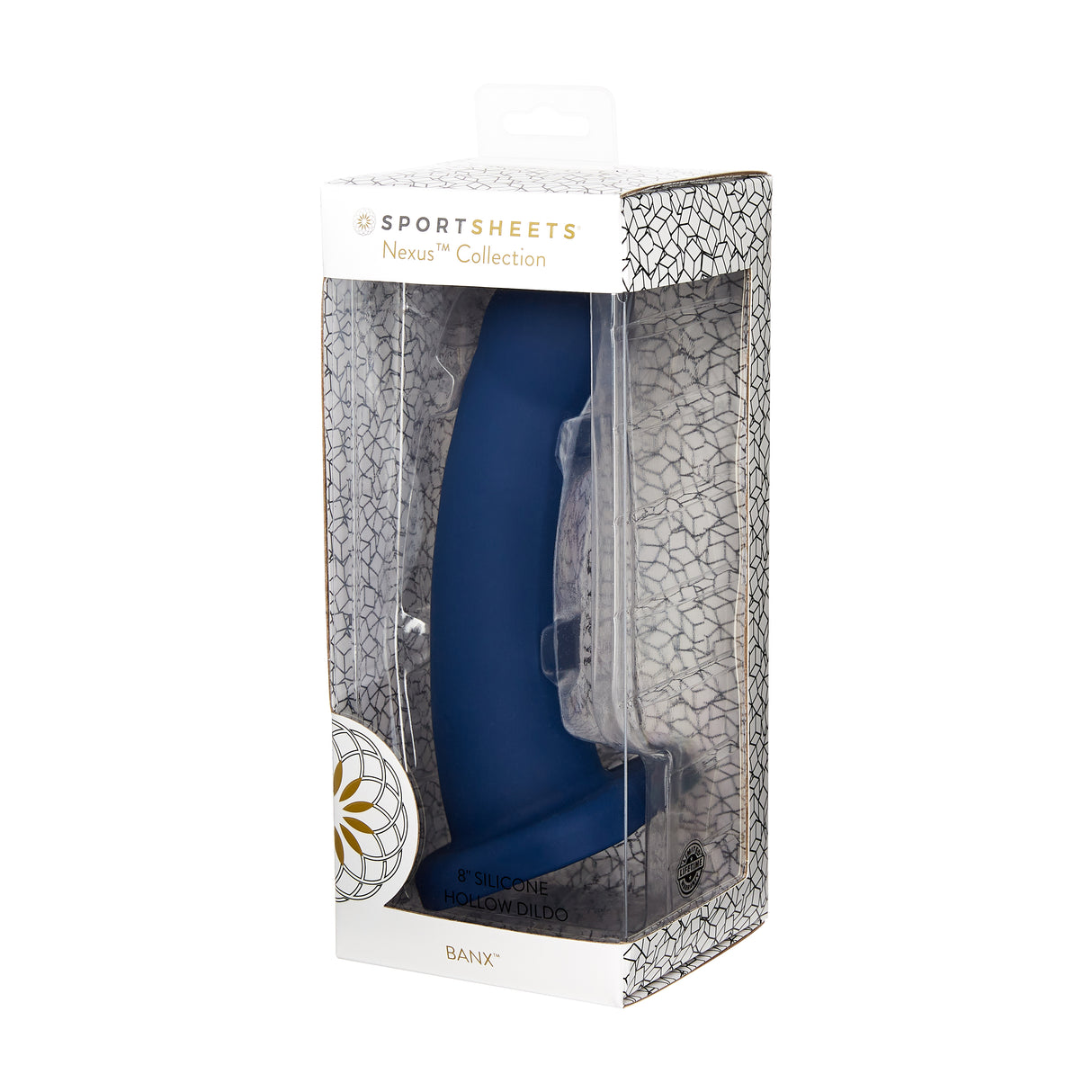 Nexus Collection - Banx - 8 Inch Silicone Dildo -  Navy