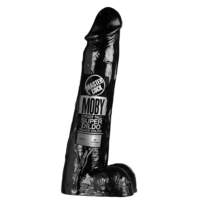 Moby Huge 3 Foot Tall Super Dildo - Black