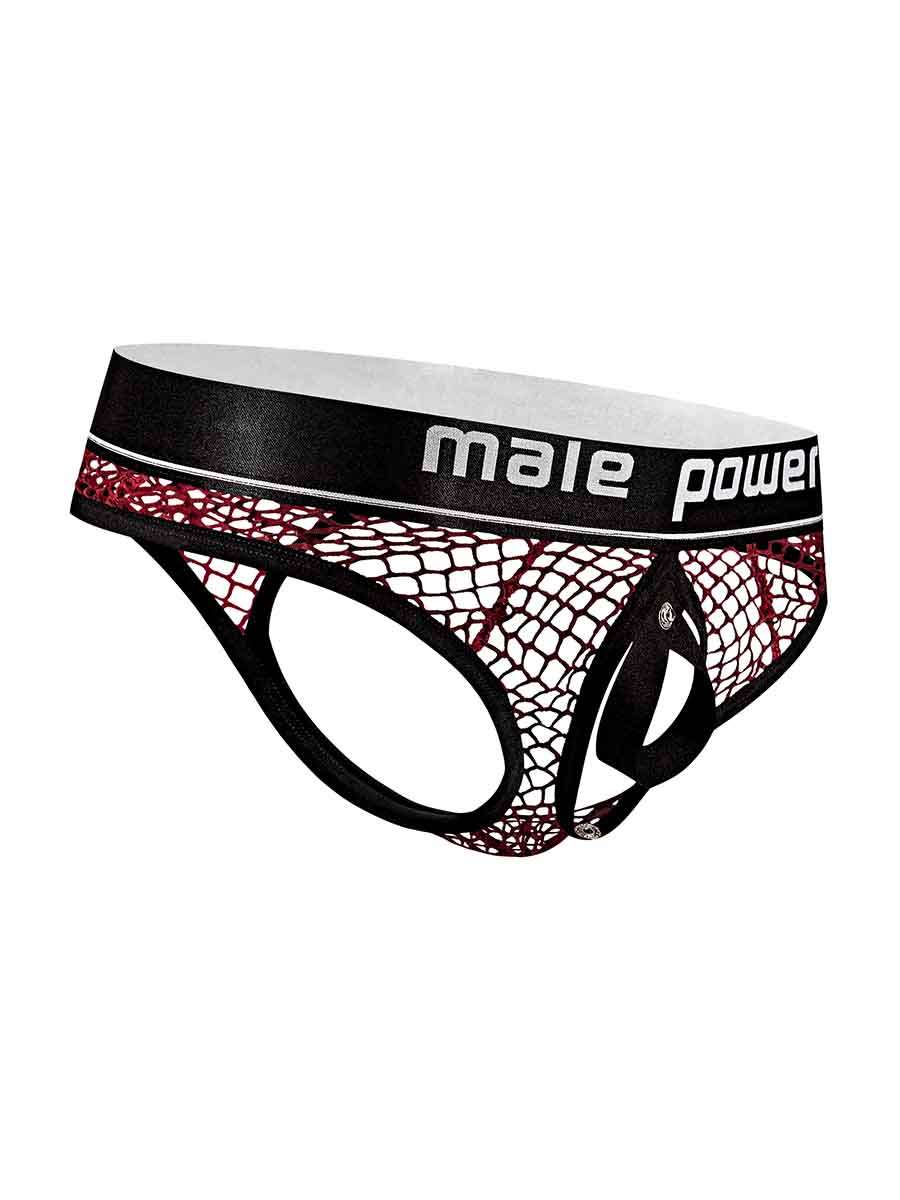Cock Pit Nte Cock Ring Thong - L/ XL - Burgundy