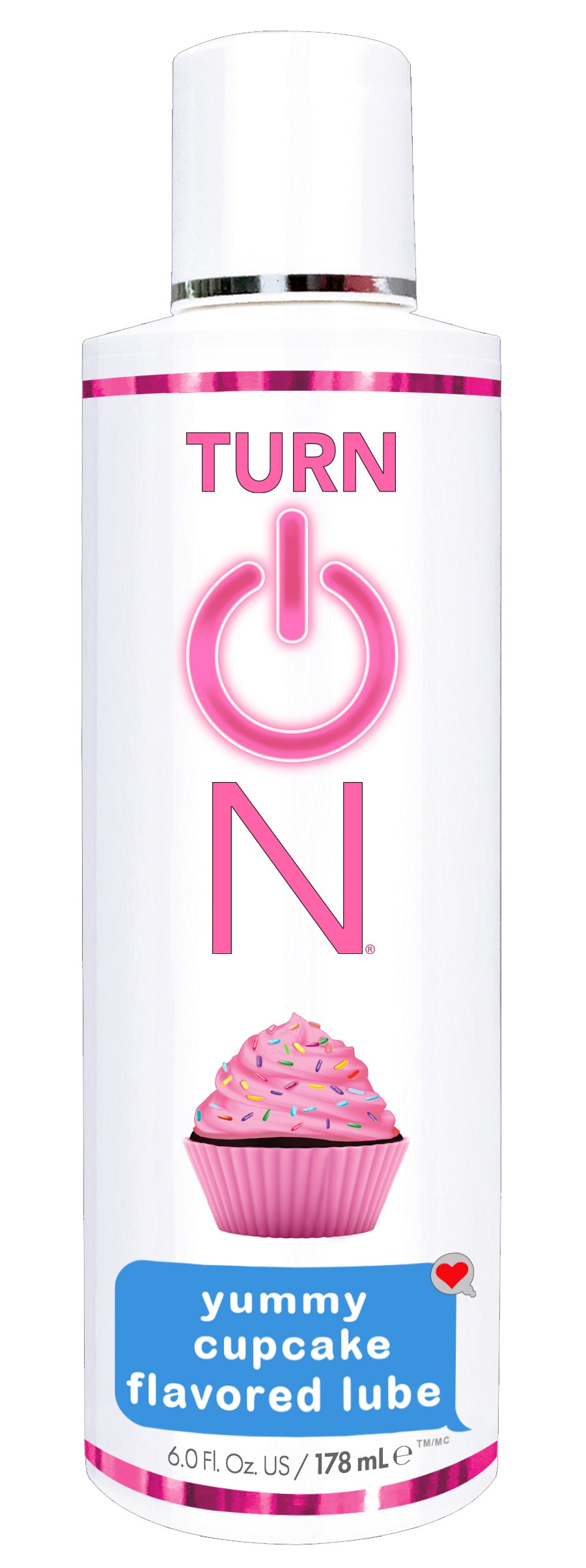 Turn on Yummy Cupcake Flavored Lube - 6 Fl. Oz.