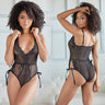 Allure Lace And Mesh Tie Up Romper