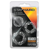 Stay Hard Beaded Cockrings 3Pk