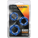 Anillos para el pene con cuentas Stay Hard (paquete de 3)