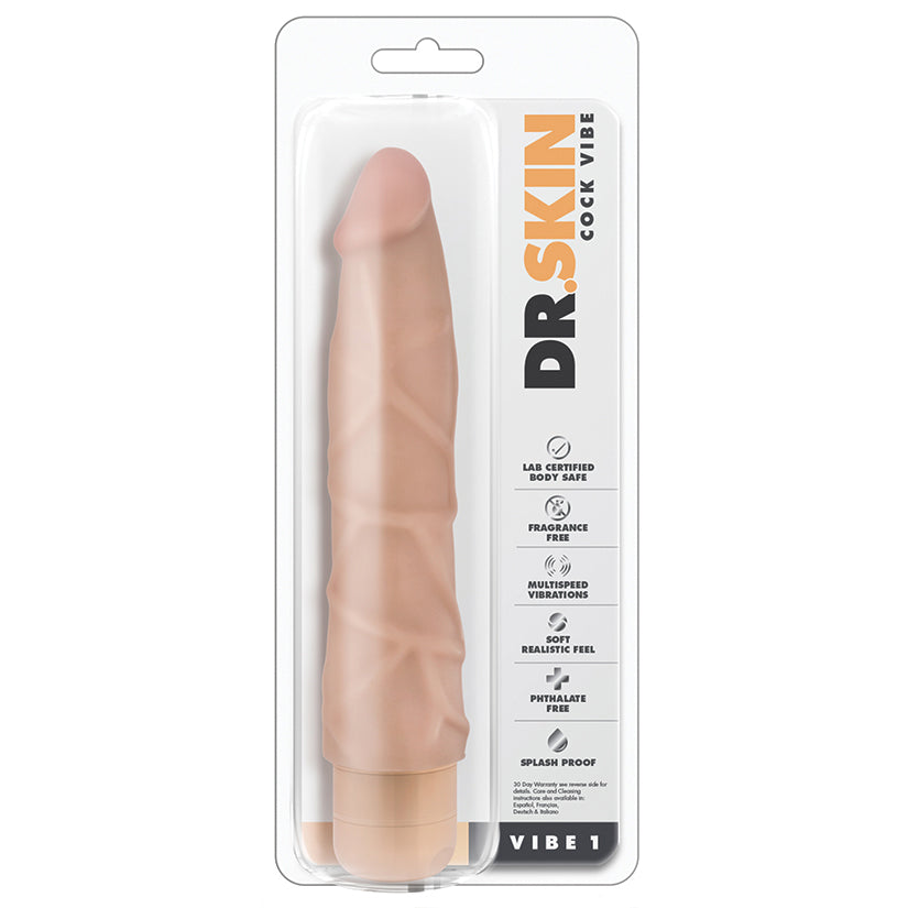 Dr. Skin Cock Vibe 1-Vanilla 9"