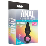 Anal Adventures Platinum Silicone Loop Plug Small Black