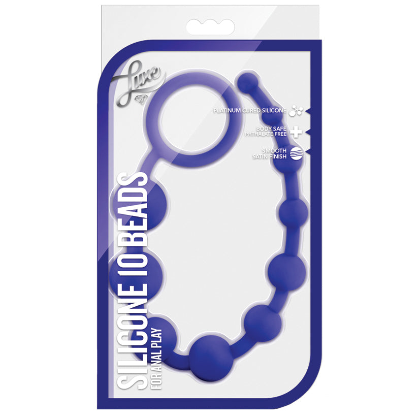 Luxe Silicone 10 Beads-Blue