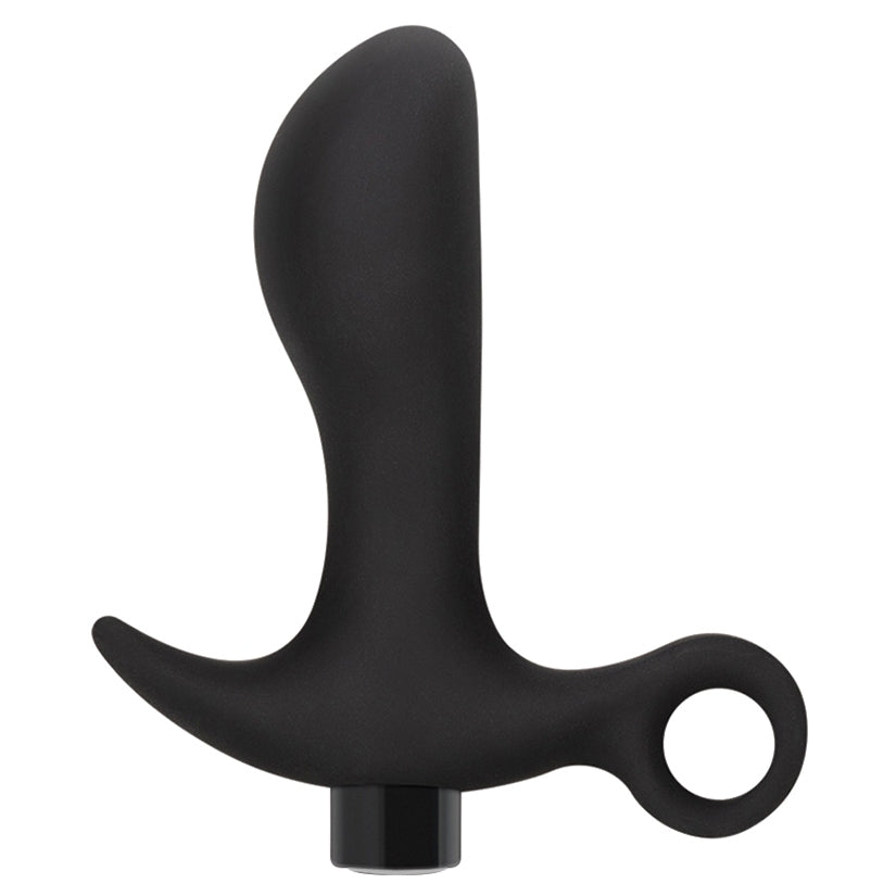 Anal Adventures Platinum Silicone Vibrating Prostate Massager 01 Black