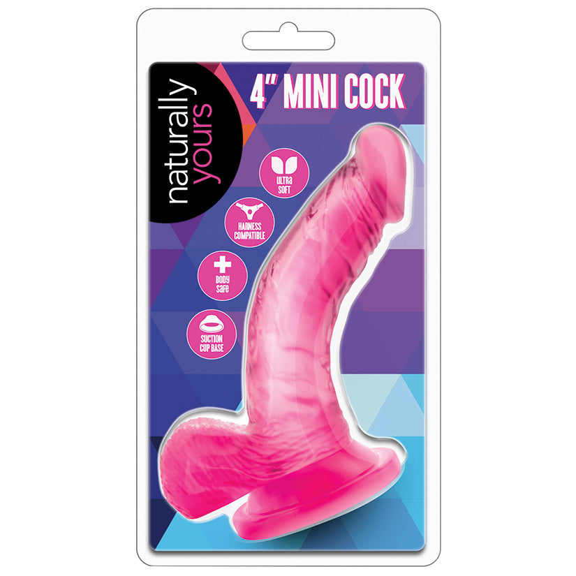 Naturally Yours Mini Cock-Pink 4"