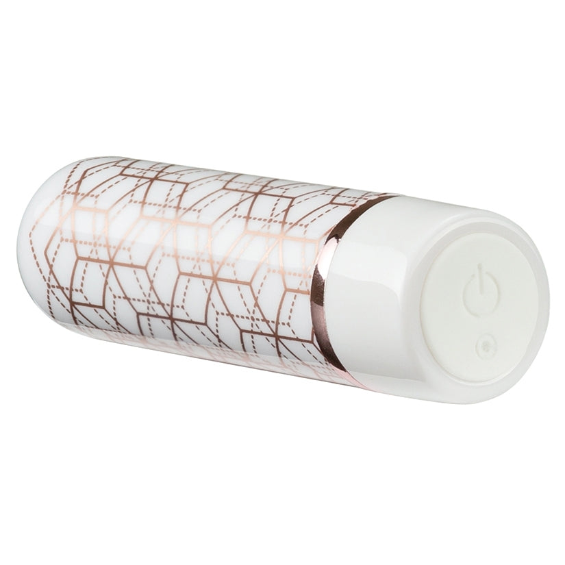 The Collection Glitzy Geo Rechargeable Bullet-Rose Gold