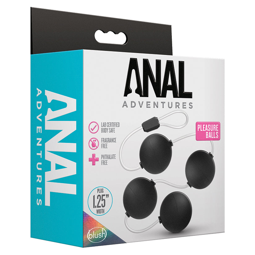 Anal Adventures Pleasure Balls Black