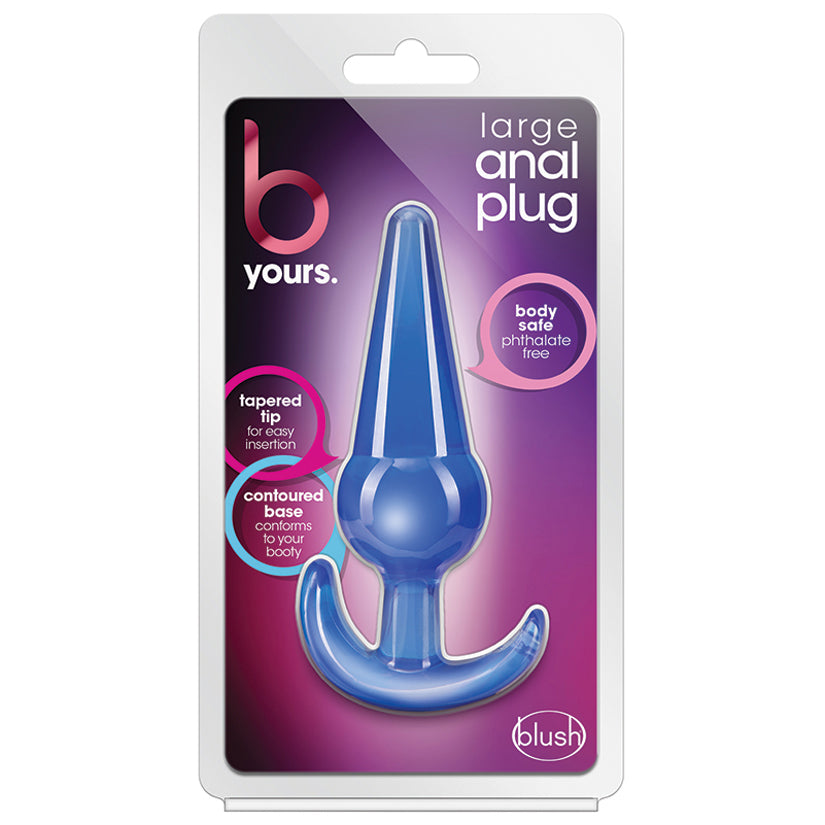 B Yours. Large Anal Plug-Blue