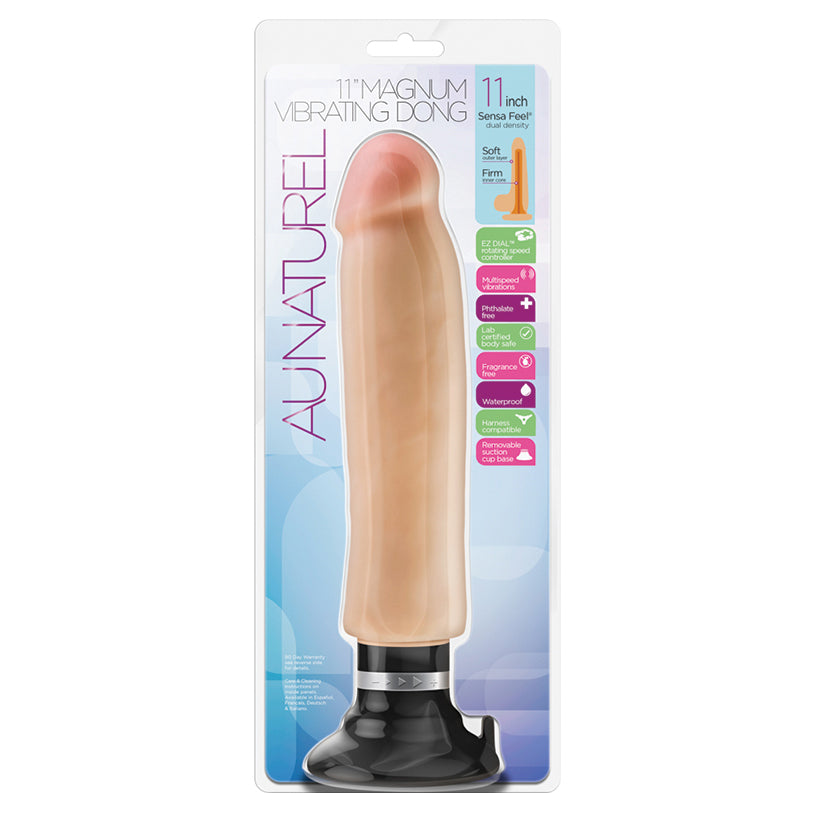 Au Naturel Magnum Vibrating Dong-Beige 11"