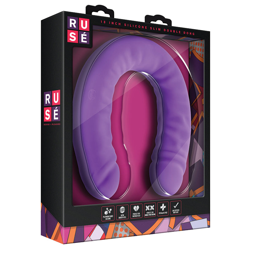 Ruse Silicone Slim Double Dong 18"