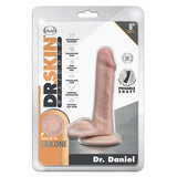 Dr. Skin Silicone Dong With Suction Cup-Dr. Daniel Vanilla 6"